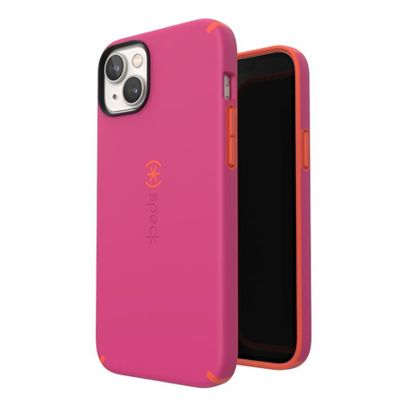 Speck CandyShell Pro - Etui iPhone 14 Plus z powłoką MICROBAN (Digital Pink / Energy Red)