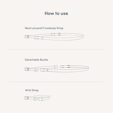 Moshi 2-in-1 Wrist & Body Strap with Adapter - Smycz ze skóry eco do telefonu (Milktea Brown)