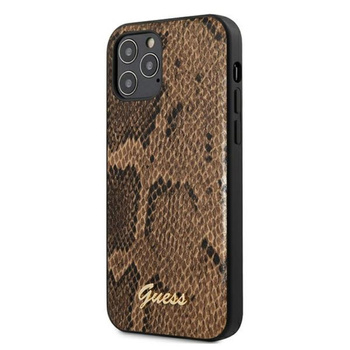Guess Python Collection - Etui iPhone 12 Pro Max (brązowy)