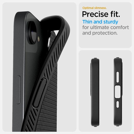 Spigen Liquid Air - Etui do iPhone 16e (Matte Black)