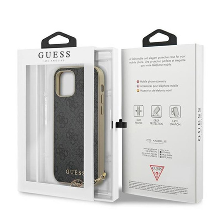 Guess 4G Charms Collection - Etui iPhone 12 Pro Max (szary)
