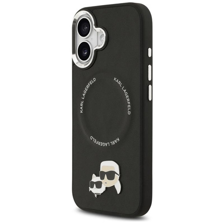 Karl Lagerfeld Karl & Choupette Pins MagSafe - Etui iPhone 17 (czarny)
