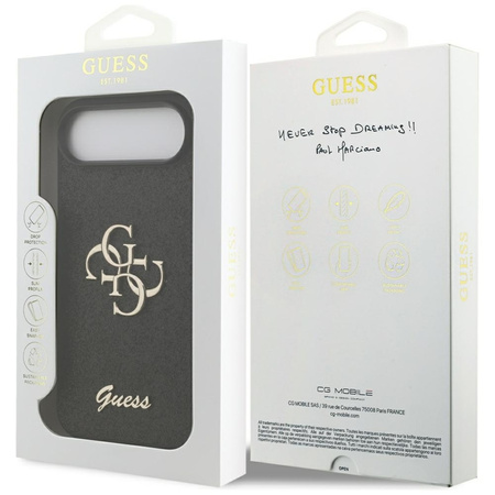 Guess Fixed Glitter Big 4G - Etui iPhone Air (czarny)