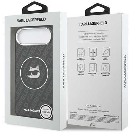 Karl Lagerfeld IML Choupette Head Logo MagSafe - Etui iPhone Air (czarny)