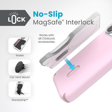 Speck Presidio2 Pro ClickLock & MagSafe - Etui iPhone 15 Pro (Soft Lilac/Carnation Petal)