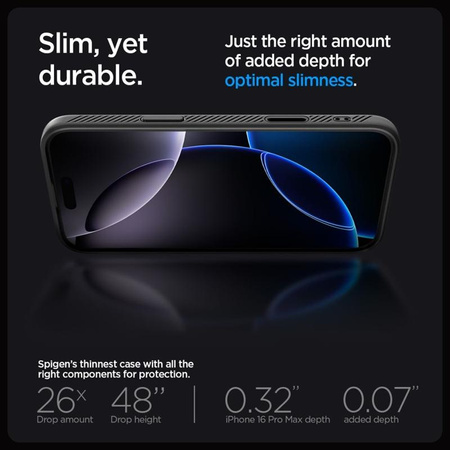 Spigen Liquid Air T Mag MagSafe - Etui do iPhone 16 Pro Max (Matte Black)