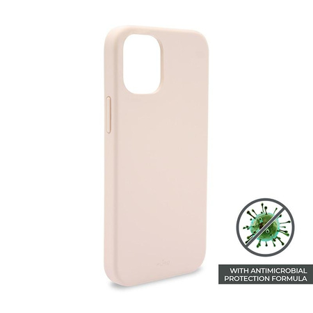 PURO ICON Cover - Etui iPhone 12 Mini z ochroną antybakteryjną (piaskowy róż)