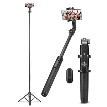 Spigen S560W Bluetooth Selfie Stick Tripod - Statyw na smartfon / uchwyt selfie stick (Czarny)