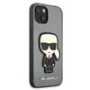 Karl Lagerfeld Saffiano Ikonik Patch - Etui iPhone 13 (srebrny)