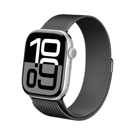 Crong Milano Steel - Pasek ze stali nierdzewnej do Apple Watch 42/44/45/46/49 mm (grafitowy)