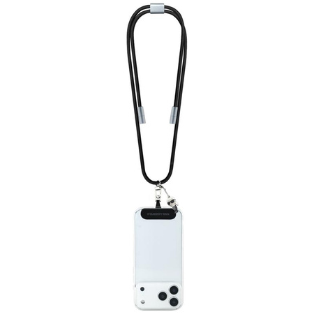 Karl Lagerfeld Crossbody Strap Ikonik Charm - Uniwersalny pasek do telefonu / kabel USB-C do USB-C 1.5m (czarny)