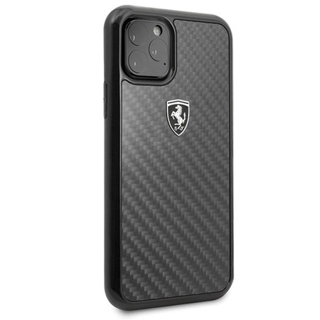 Ferrari Real Carbon Heritage - Etui iPhone 11 Pro (czarny)