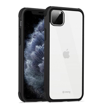 Crong Trace Clear Cover - Etui iPhone 11 Pro (czarny/czarny)