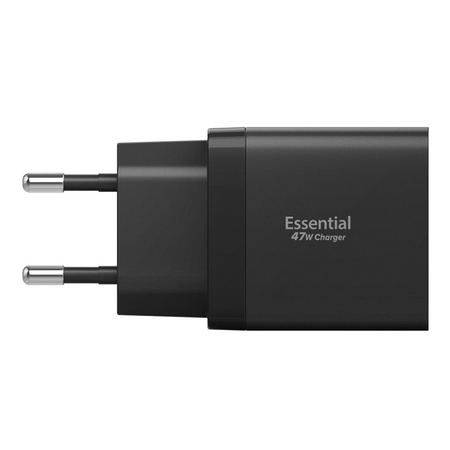 Spigen Essential EE472EU GaN Pro - Ładowarka sieciowa 2x USB-C 47W (Black)
