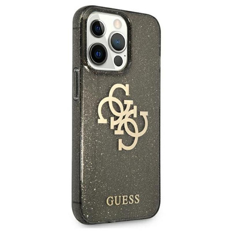 Guess Glitter 4G Big Logo - Etui iPhone 13 Pro Max (czarny)
