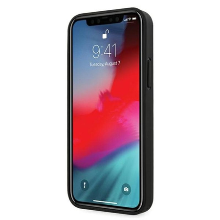 Karl Lagerfeld Saffiano with Pin Ikonik - Etui iPhone 12 / iPhone 12 Pro (czarny)