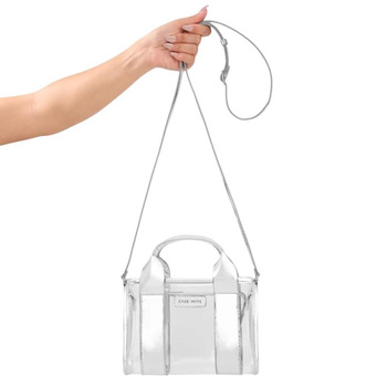 Case-Mate Micro Tote Bag - Wodoodporna torba na ramię (Silver Chrome/Clear)