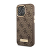 Guess 4G Logo Plate MagSafe - Etui iPhone 14 Pro (brązowy)