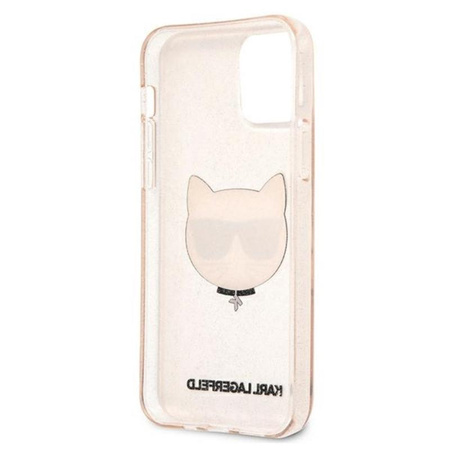 Karl Lagerfeld Choupette Head Glitter - Etui iPhone 12 / iPhone 12 Pro (złoty)