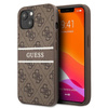 Guess 4G Printed Stripe - Etui iPhone 13 Mini (brązowy)