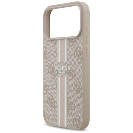 Guess 4G Printed Stripes MagSafe - Etui iPhone 17 Pro Max (różowy)