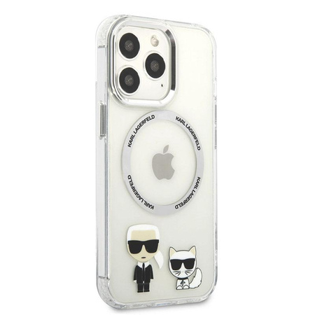 Karl Lagerfeld Karl & Choupette Aluminium MagSafe - Etui iPhone 13 Pro Max (przezroczysty)