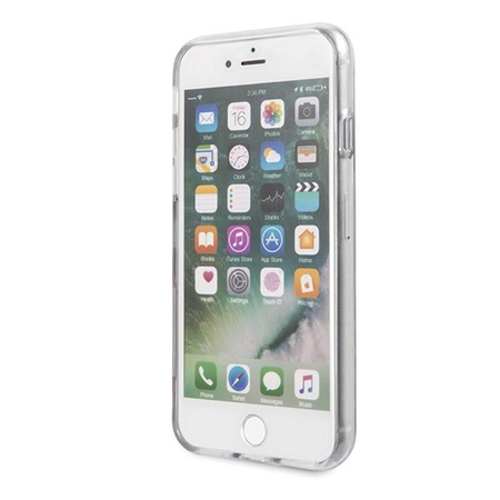 Guess Circle Glitter 4G - Etui iPhone SE 2020 / 8 / 7 (Light Grey)