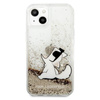 Karl Lagerfeld Liquid Glitter Choupette Fun - Etui iPhone 13 (złoty)