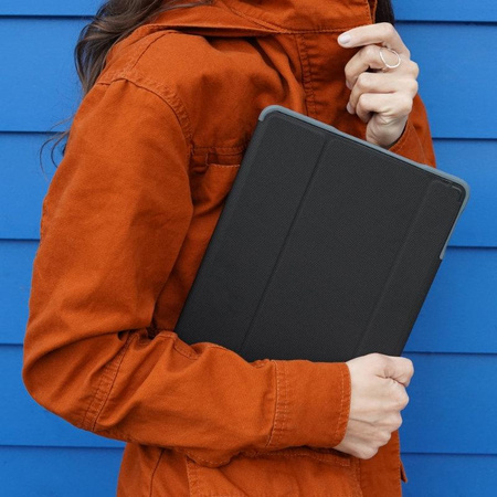 STM Dux Plus Duo - Etui pancerne iPad 10.2" (2021-2019) MIL-STD-810G z funkcją ładowania Apple Pencil (Midnight Blue)