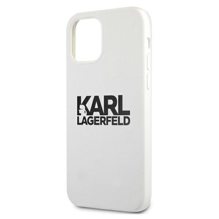 Karl Lagerfeld Silicone Stack Logo - Etui iPhone 12 / iPhone 12 Pro (biały)