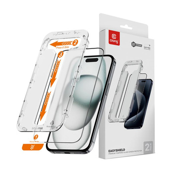 Crong EasyShield 2-Pack - Szkło hartowane iPhone 16 / iPhone 15 (2 sztuki)