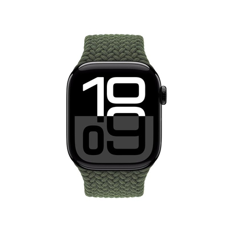 Crong Wave Band – Pleciony pasek do Apple Watch 44/45/46/49 mm (zielony)