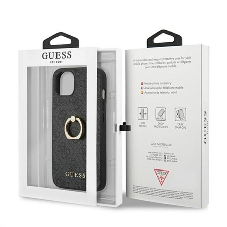 Guess 4G Ring Case - Etui iPhone 13 (szary)