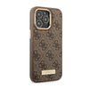 Guess 4G Logo Plate MagSafe - Etui iPhone 14 Pro Max (brązowy)