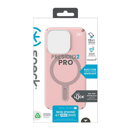 Speck Presidio2 Pro ClickLock & MagSafe - Etui iPhone 15 Pro (Dahlia Pink/Rose Copper)