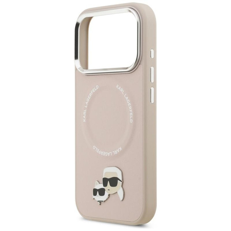Karl Lagerfeld Karl & Choupette Pins MagSafe - Etui iPhone 17 Pro Max (różowy)