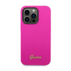 Guess Silicone Vintage - Etui iPhone 14 Pro (fuksja)