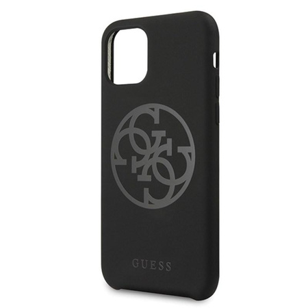 Guess Silicone 4G Tone to Tone - Etui iPhone 11 (Black)