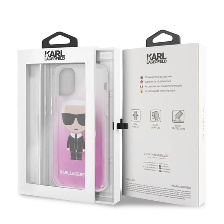 Karl Lagerfeld Iconic Karl Gradient - Etui iPhone 11 (różowy)