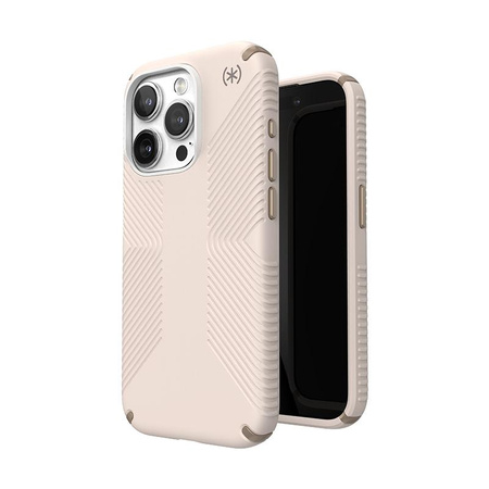 Speck Presidio2 Grip - Etui iPhone 15 Pro (Bleached Bone / Heirloom Gold / Hazel Brown)