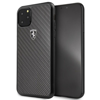 Ferrari Real Carbon Heritage - Etui iPhone 11 Pro Max (czarny)