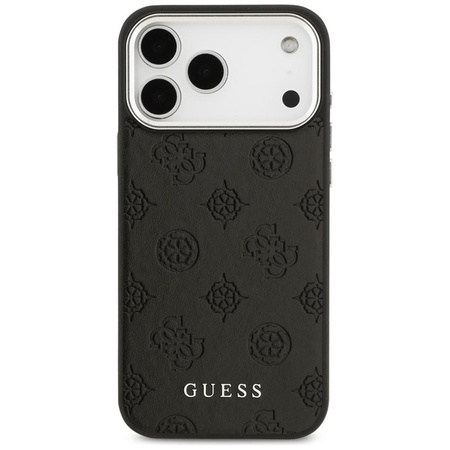 Guess Peony Hot Stamp Script MagSafe - Etui iPhone 17 Pro Max (czarny)