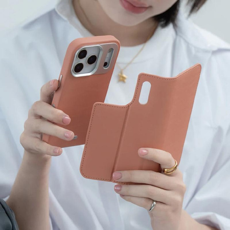 Moshi Overture MagSafe - Skórzane etui 3w1 z klapką iPhone 17 Pro Max (Moss Green)