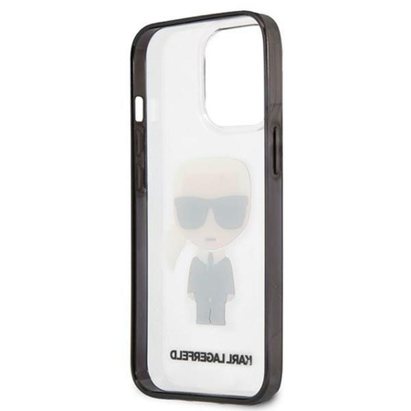 Karl Lagerfeld Ikonik Karl - Etui iPhone 13 Pro (przezroczysty / czarna ramka)