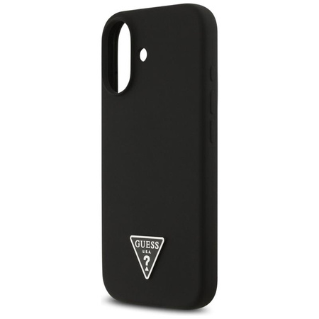 Guess Silicone Triangle Logo MagSafe - Etui iPhone 17 (czarny)