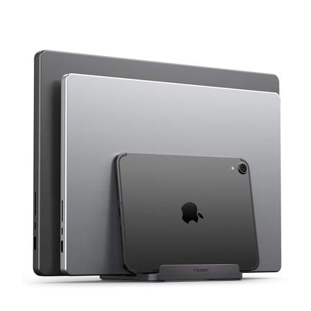 Spigen LD208S4 Vertical Laptop Stand – Aluminiowy organizer / stojak na 4 urządzenia (Space Grey)