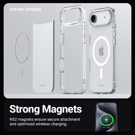 Crong Clear MAG Cover - Etui MagSafe iPhone 17 (przezroczysty)