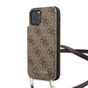 Guess 4G Crossbody - Etui z kieszeniami na karty i odpinaną smyczką iPhone 11 Pro (Brown)