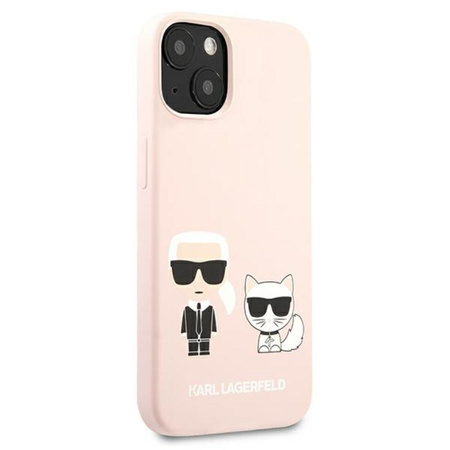 Karl Lagerfeld Slilicone Karl & Choupette - Etui iPhone 13 Mini (różowy)