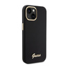 Guess Silicone Script Metal Logo & Frame - Etui iPhone 15 (czarny)